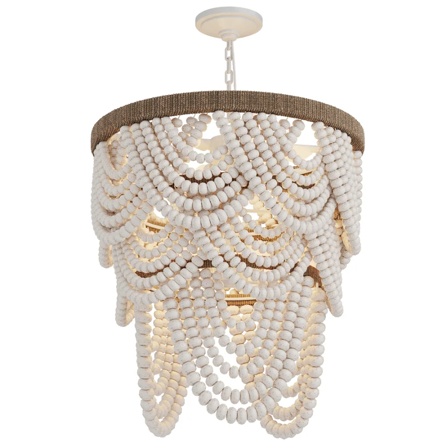 Lorelei Wood Bead Chandelier - Image 1
