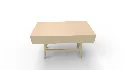 Two Drawer Cane Desk in Brown Wood - Thumbnail 1