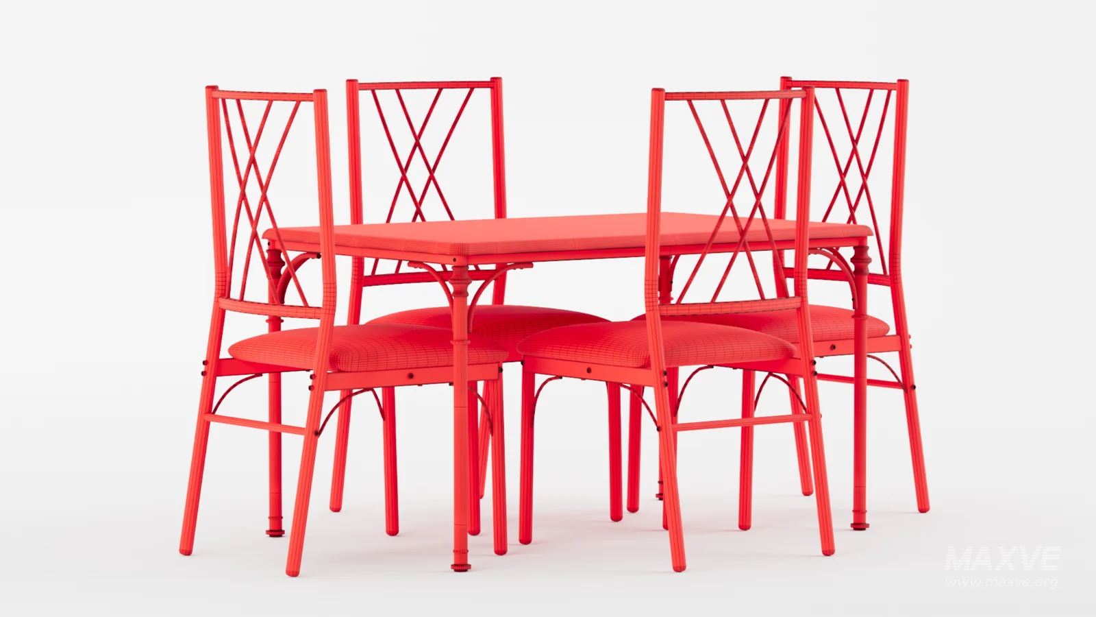 Kitchen Table and Chairs for 4 with Padded Seats - Image 10