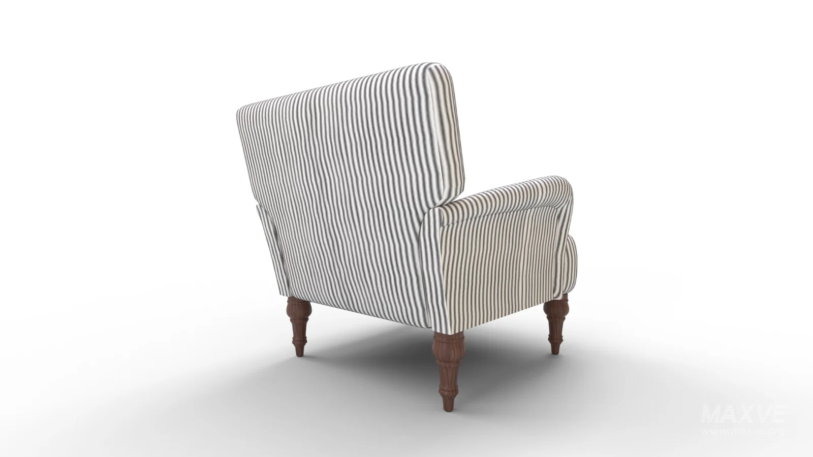 Traditional Accent Chair Denim Linen - Image 9