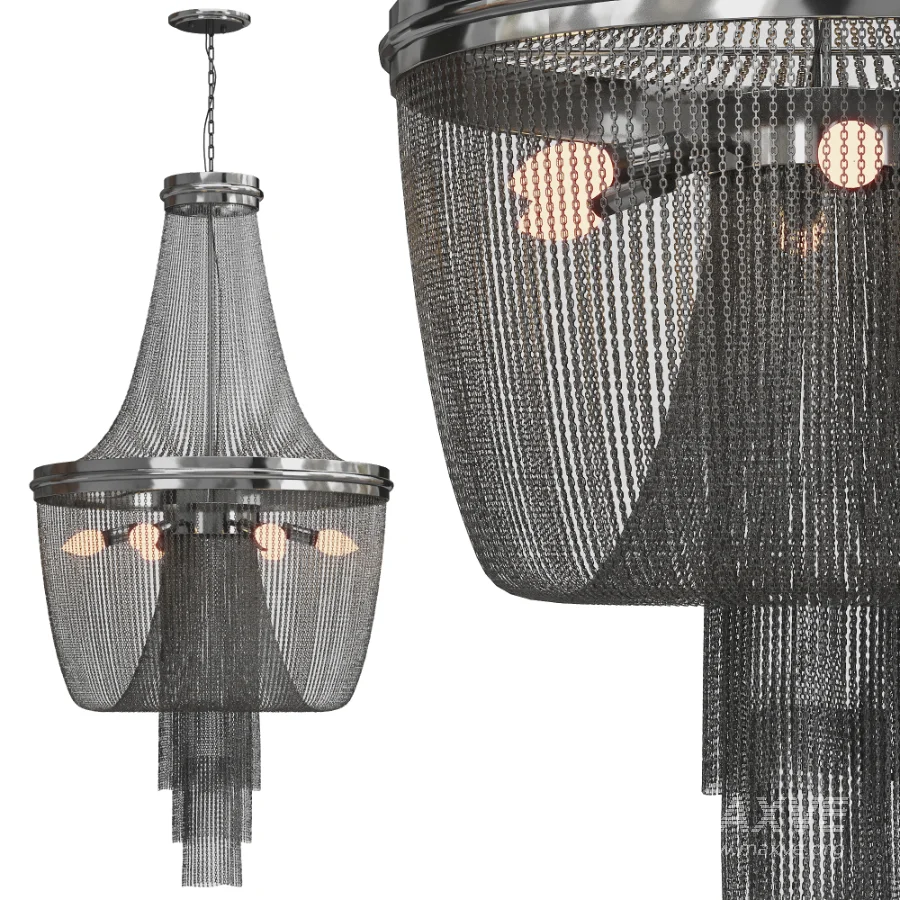 Rue Metal Chain Chandelier - Image 3