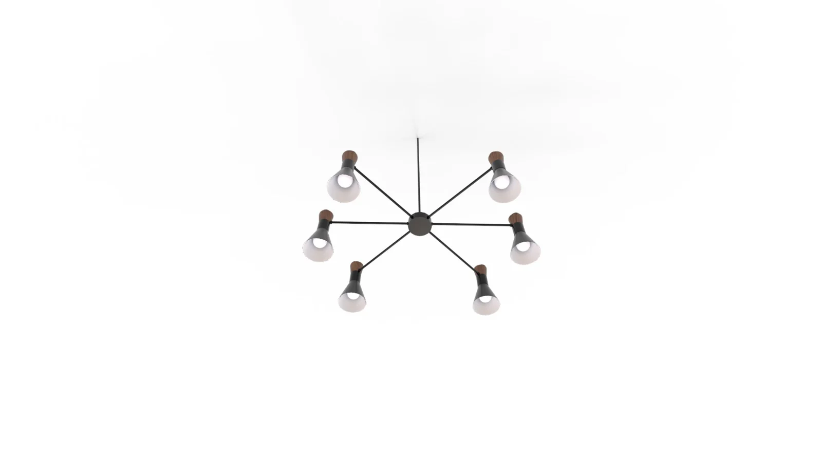 Brentston Metal Chandelier Black - Image 6