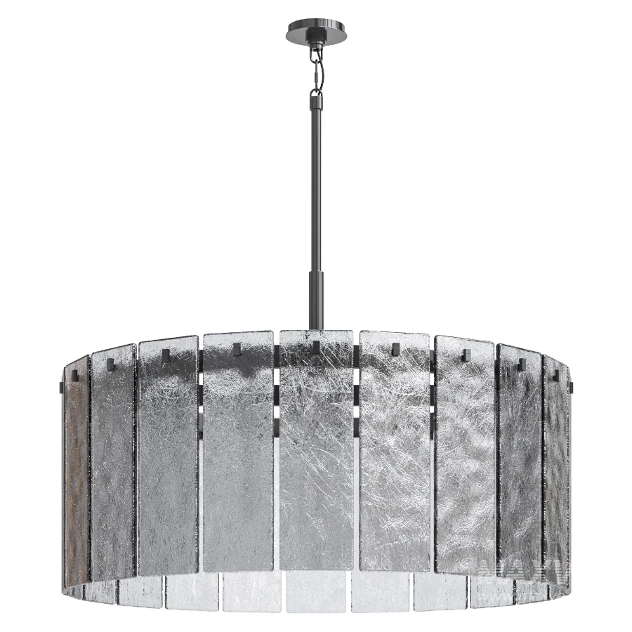 Calamette Modern Glass Round Chandelier - Image 1