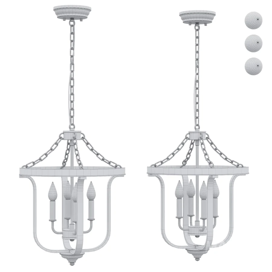 Candle Lantern Geometric Chandelier - Image 5