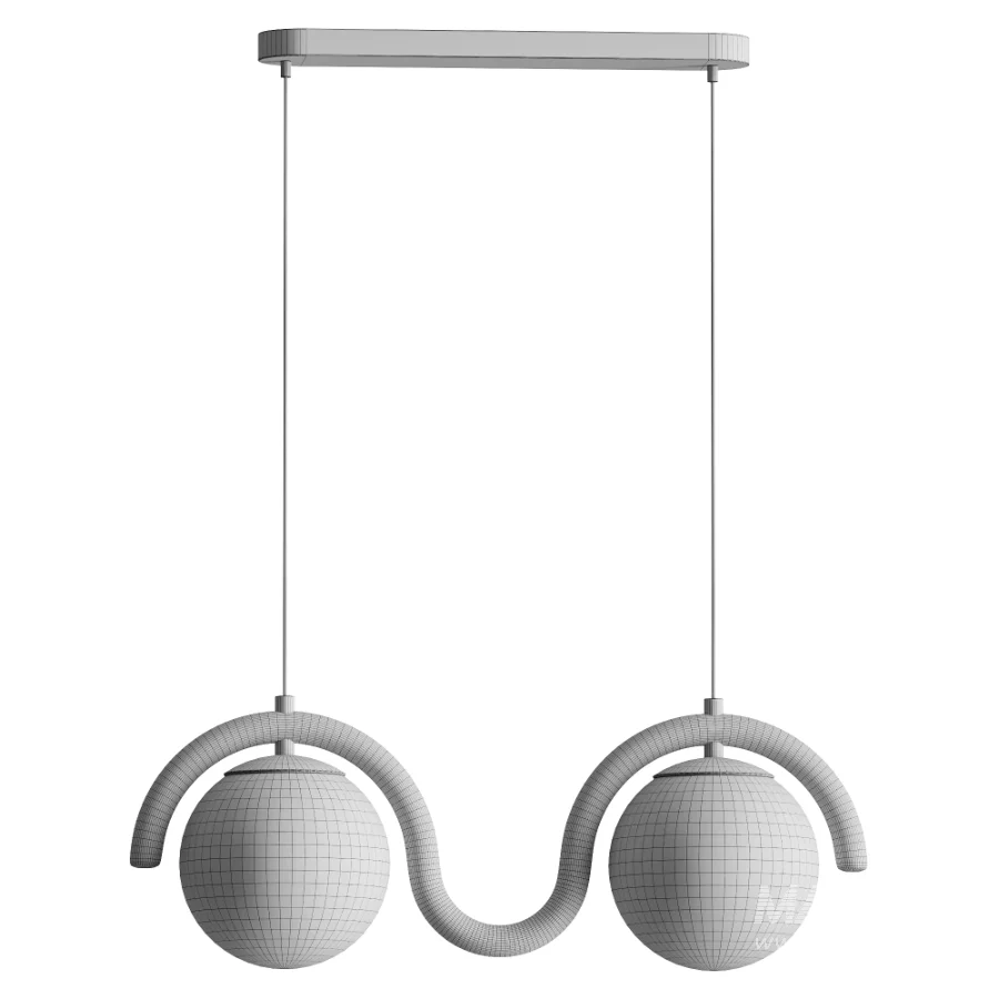Lenox Linear Ball Pendant Lamp 2 heads - Image 4