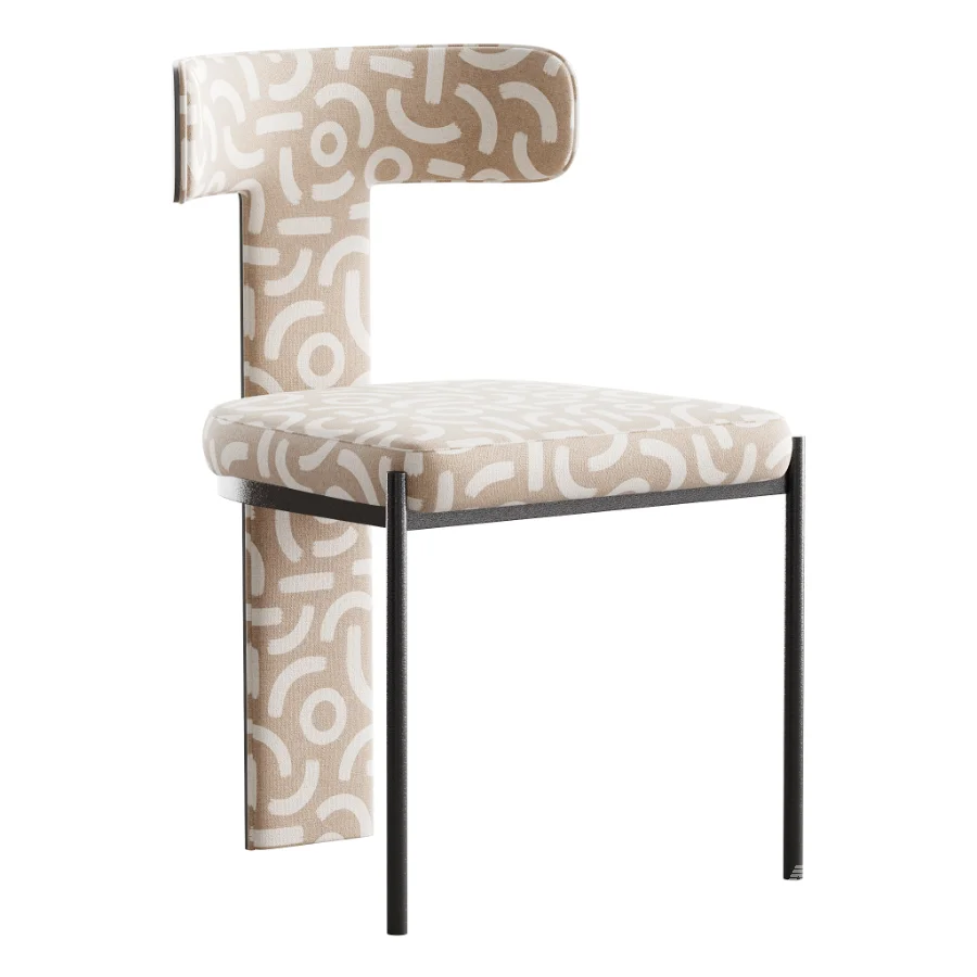 Contemporary Armless Chair with Padded Upholstery - Image 6