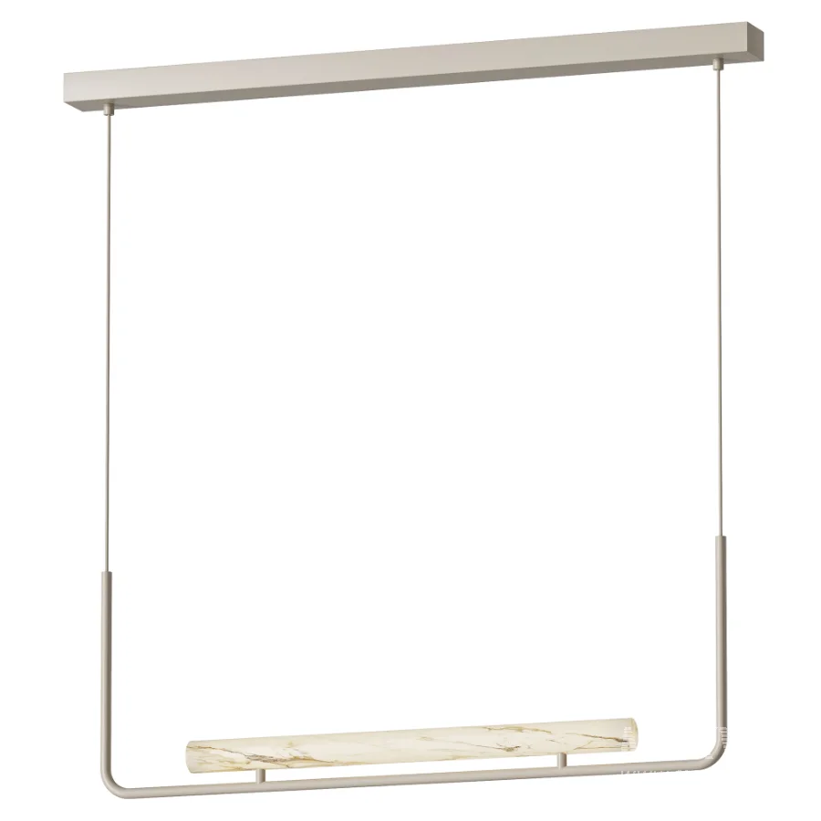 Large Alena LED pendant light made of alabaster - Image 1