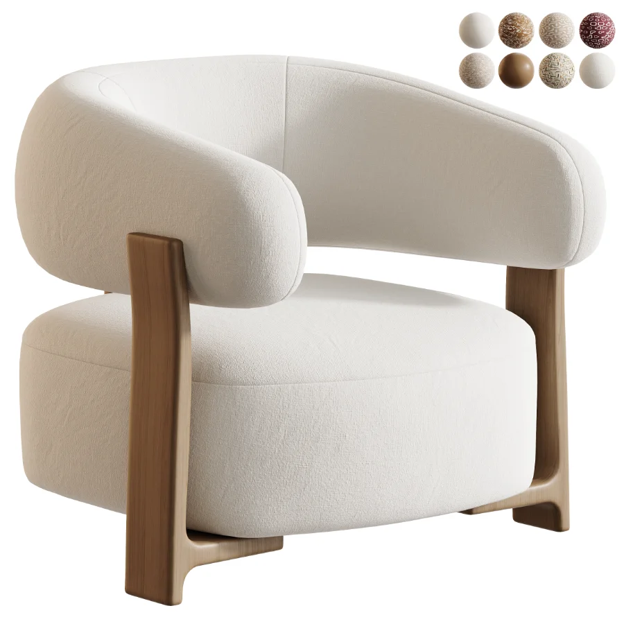 Fauteuil GRANITE – Bruin Walnoot - Image 1