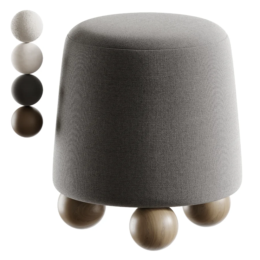 Wakonda Black pouf - Image 4