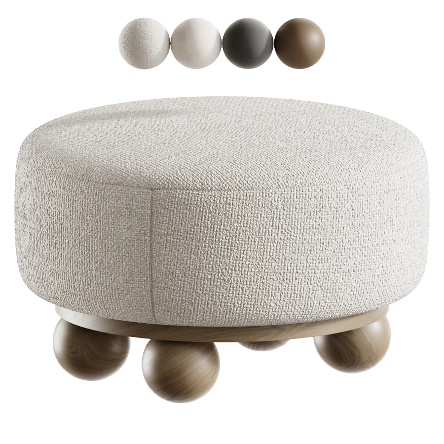 Form of Inspiration Pouf with Round Legs - Image 4