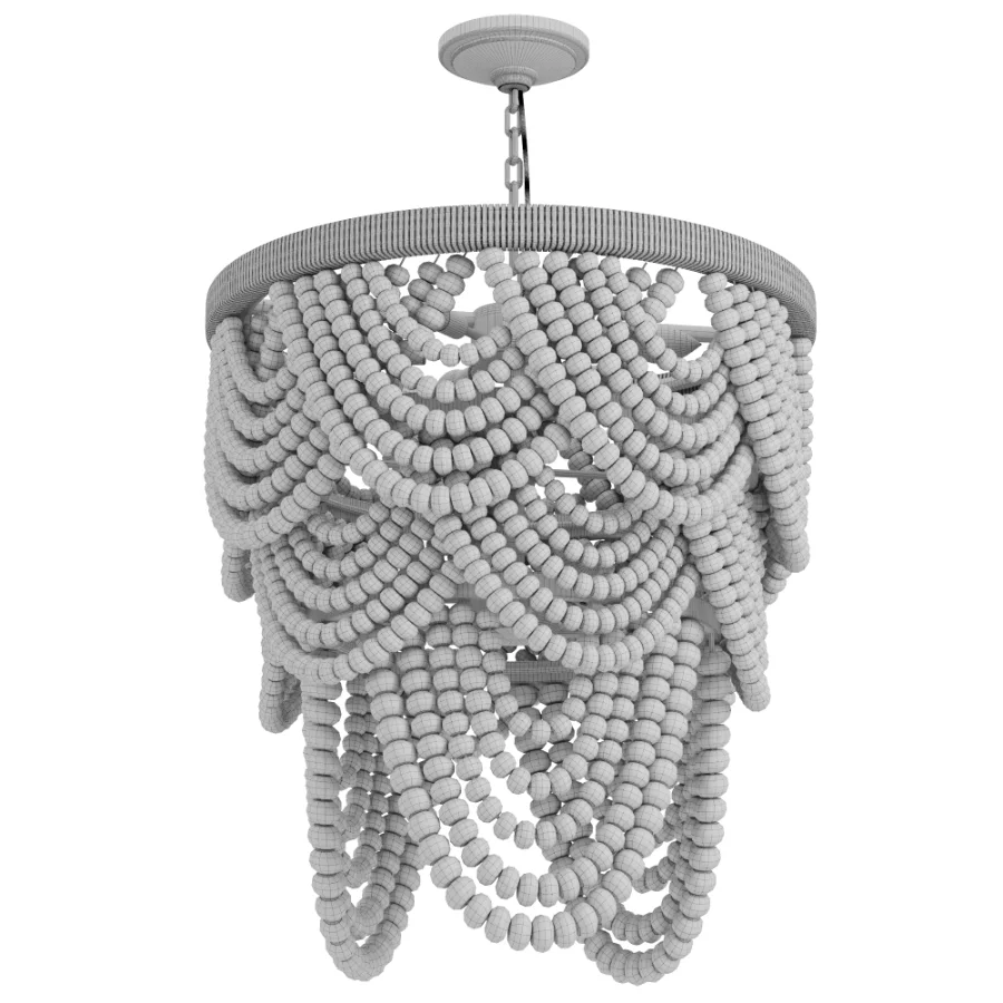 Lorelei Wood Bead Chandelier - Image 2