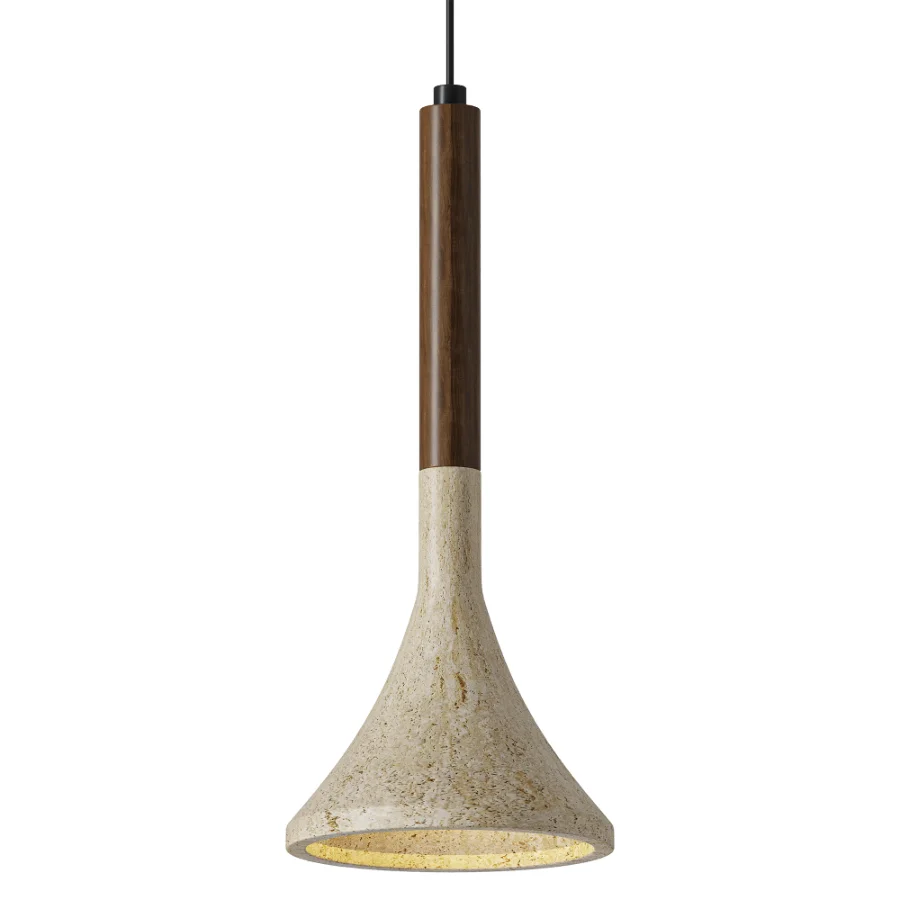 Aplomb Japandi Travertine Pendant Lamp - Image 2