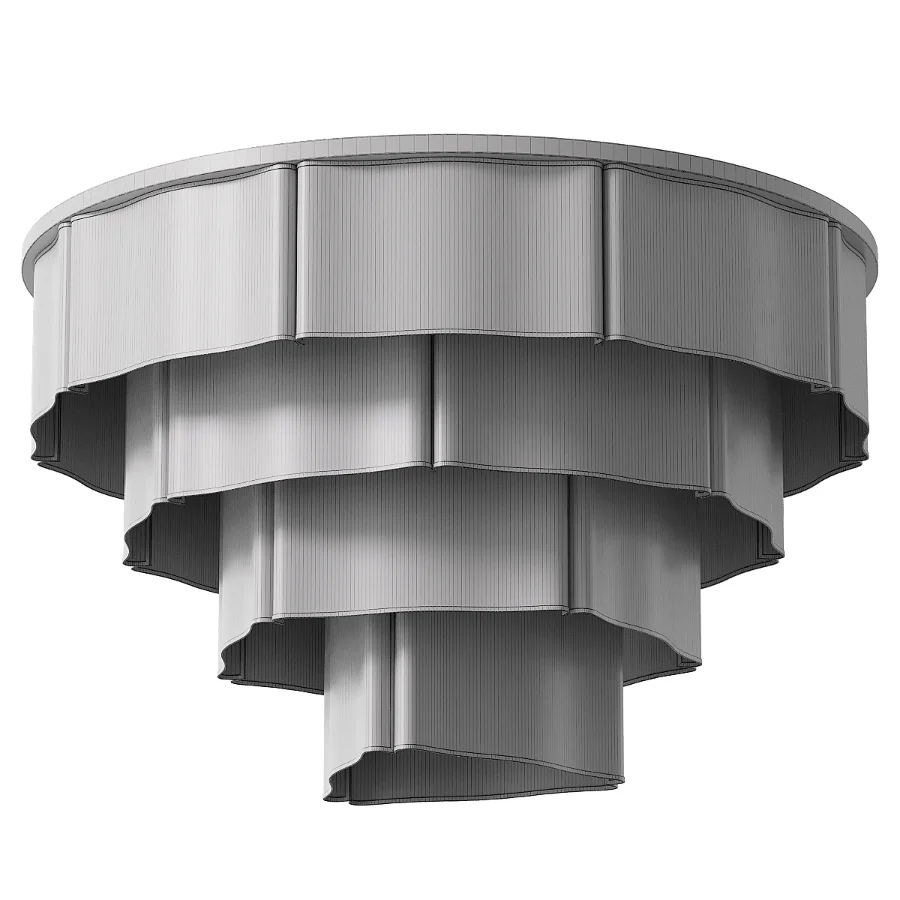 Modern Flush Mounted Chandelier - Image 3