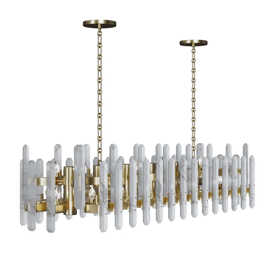Bonnington Large Striped Chandelier - Image 3