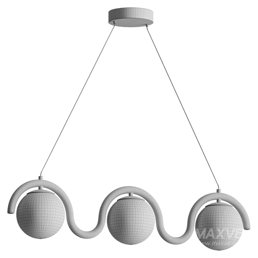 Lenox Linear Ball Pendant Lamp 3 heads - Image 4