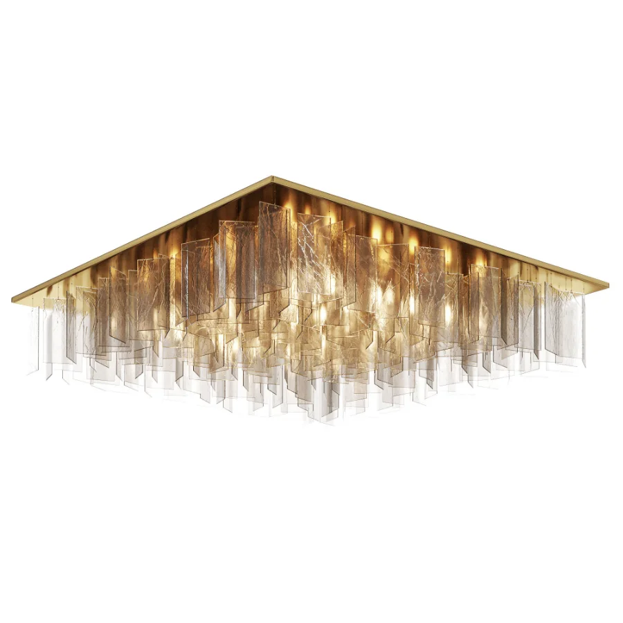 Square Propellor Cumulus White Chandelier - Image 1