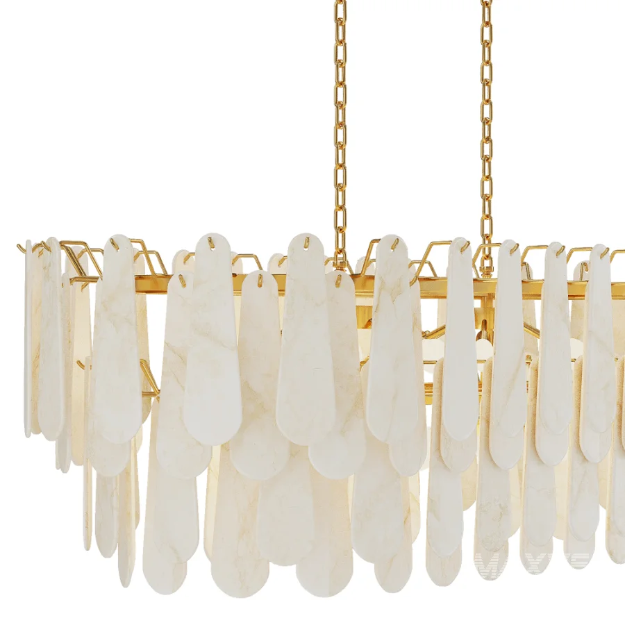 Alabaster Chandelier Pendant Light - Image 6