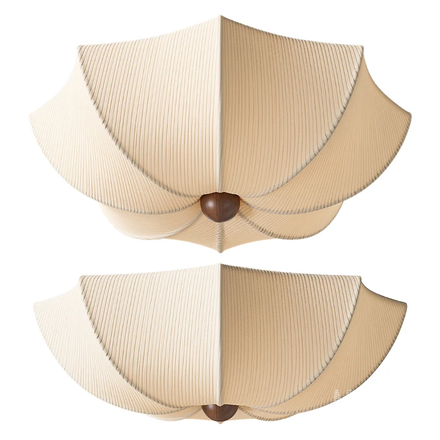 Japanese Wabi Sabi Fabric Ceiling Light - Image 1