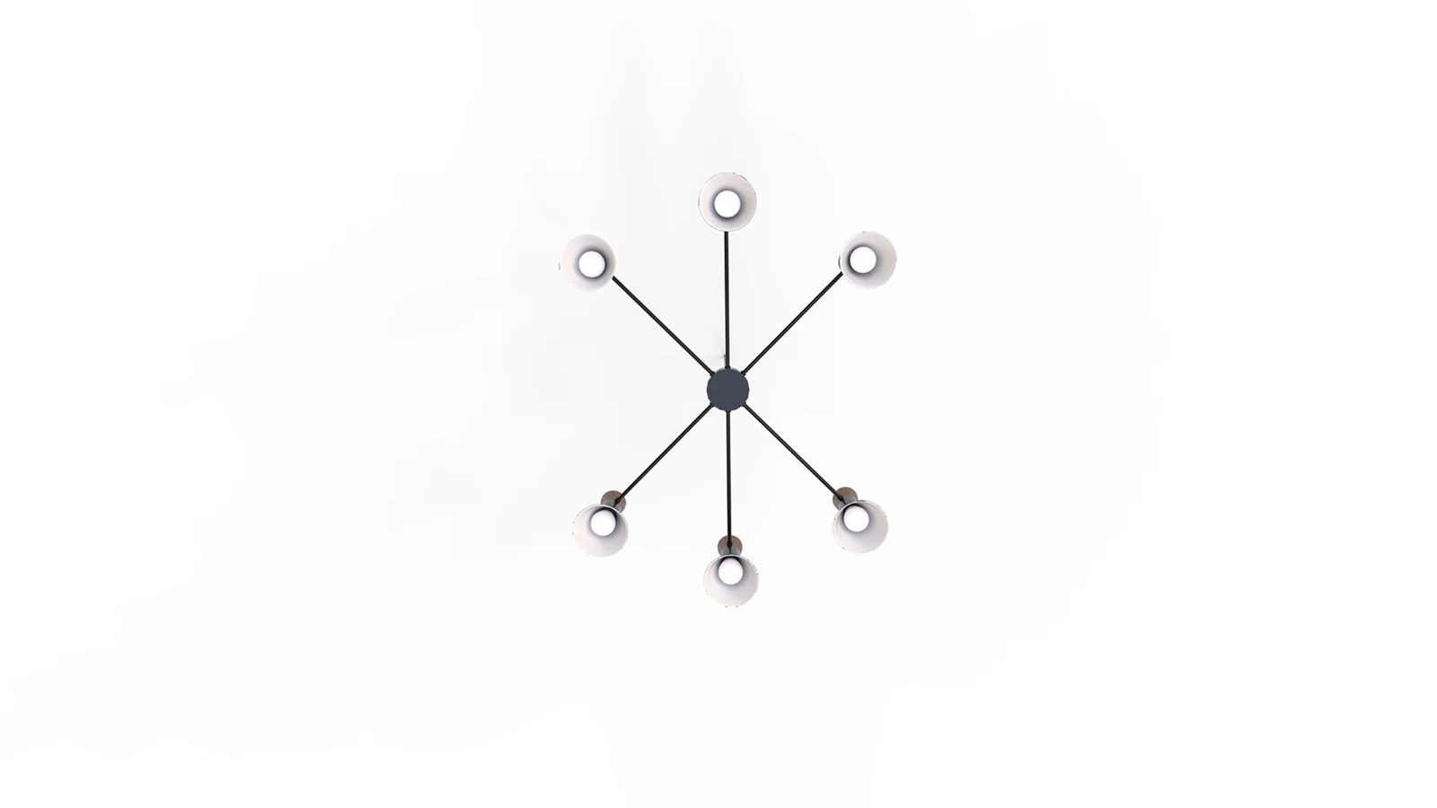 Brentston Metal Chandelier Black - Image 3