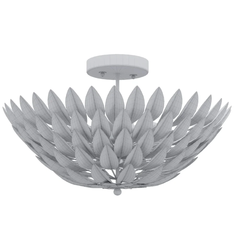 Olive Leaf Semi-Flush Ceiling Light - Image 2