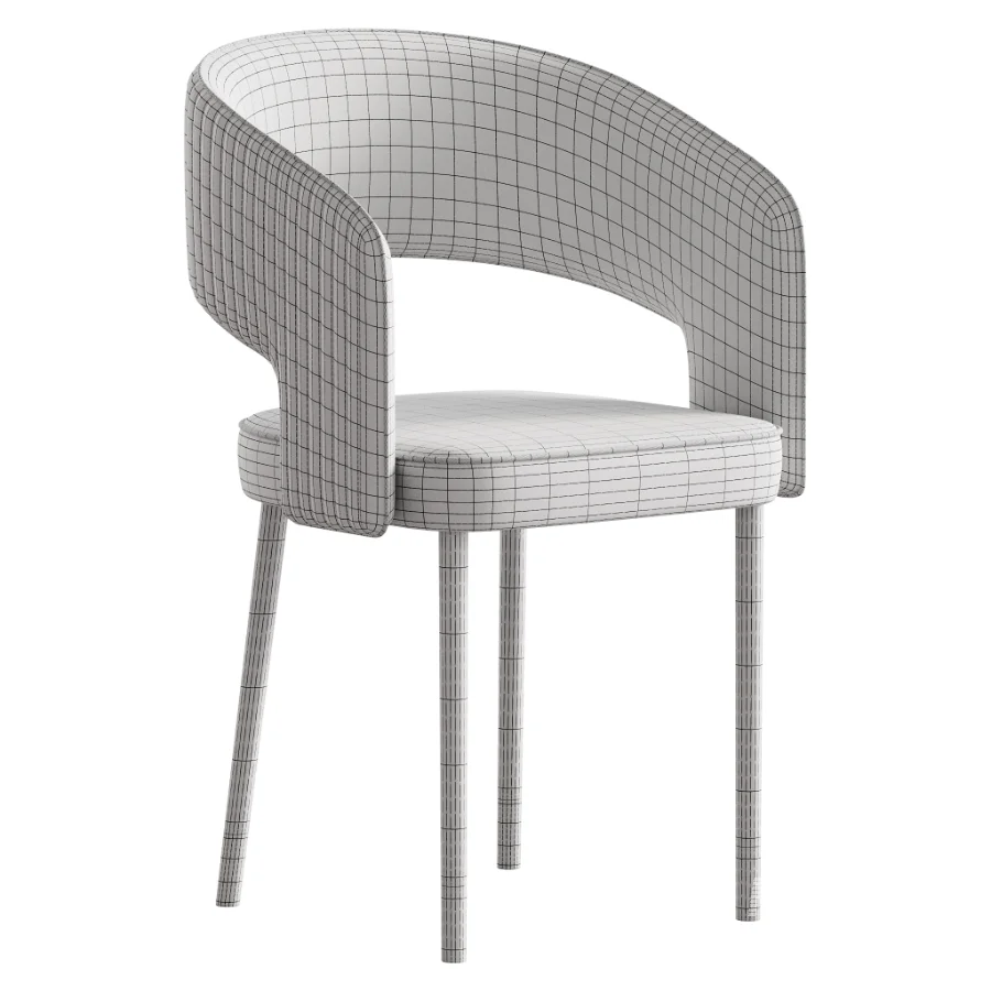 Casual Ventilated Back Arm Chair with Upholstered Armrest - Image 7