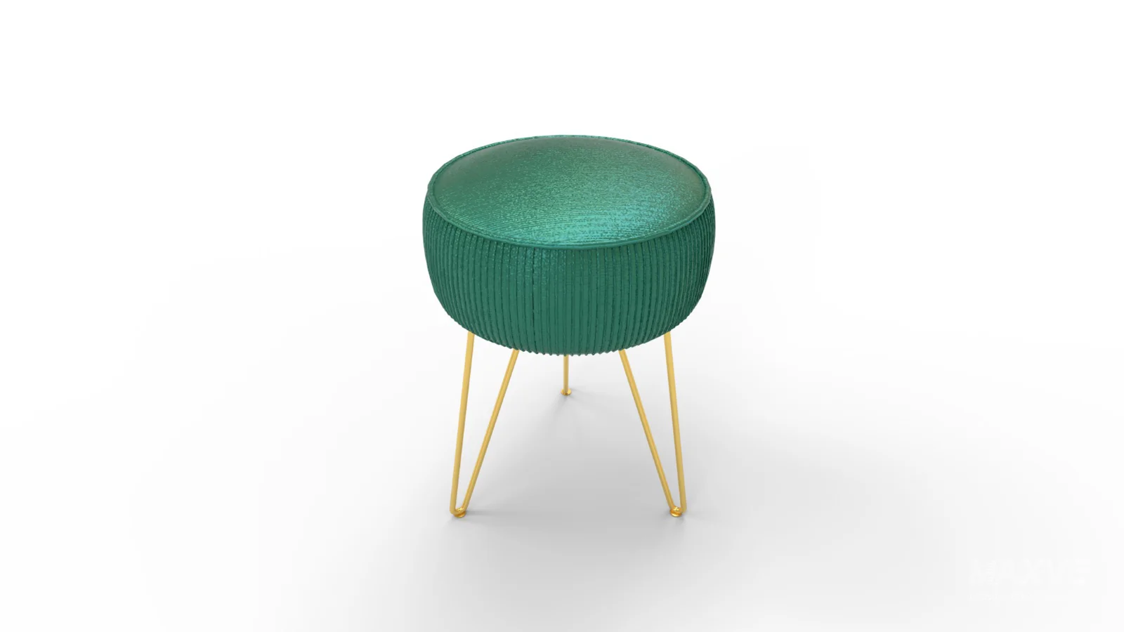 LUE BONA Pleated Vanity Stool - Image 2