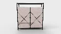 Dresser for Bedroom with Shelves Faux Leather - Thumbnail 9
