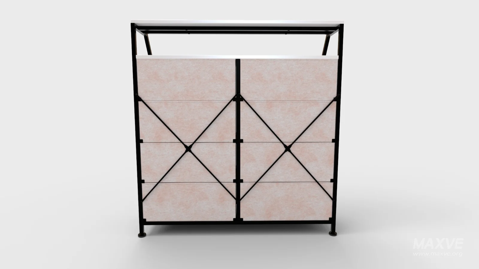 Dresser for Bedroom with Shelves Faux Leather - Image 9