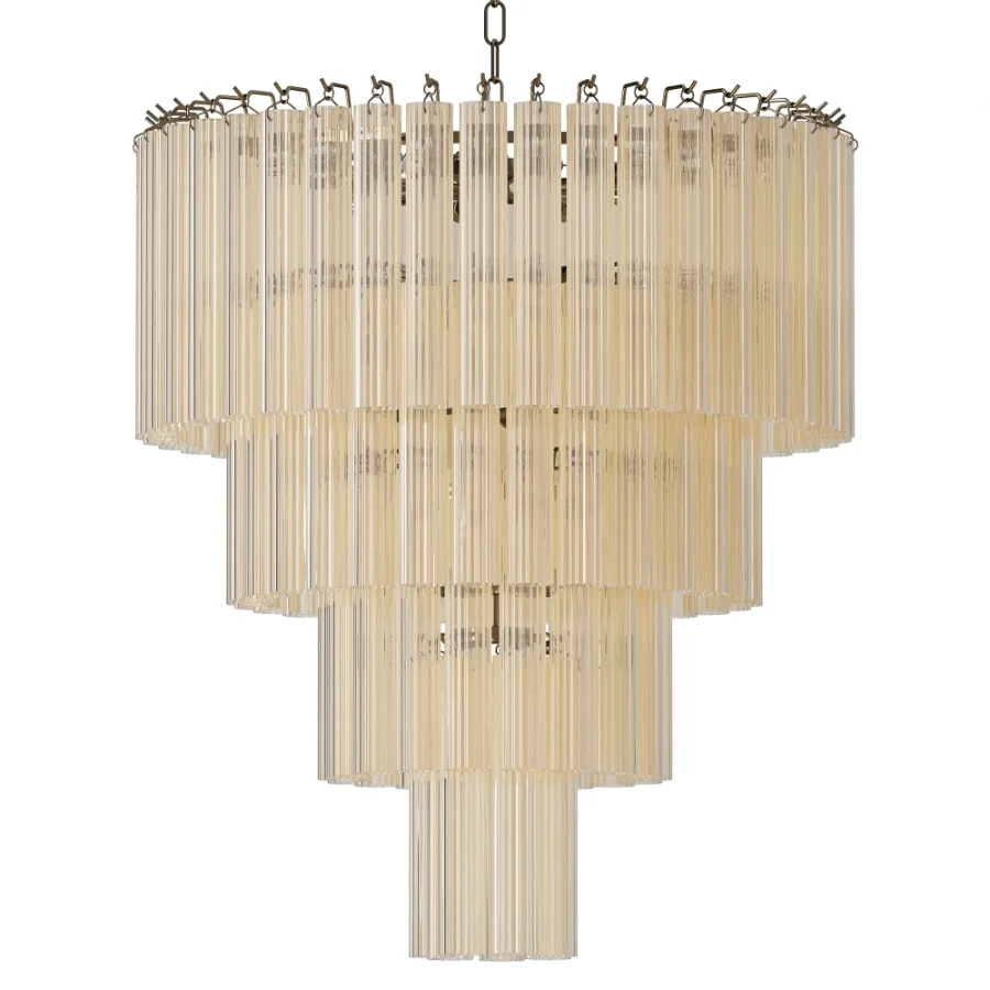Large Janae chandelier made of glass Westwing Collection - Image 1