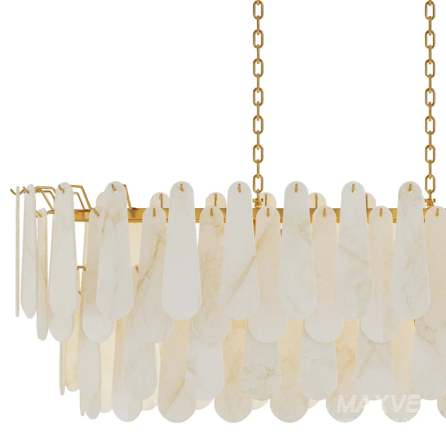 Alabaster Chandelier Pendant Light - Image 2