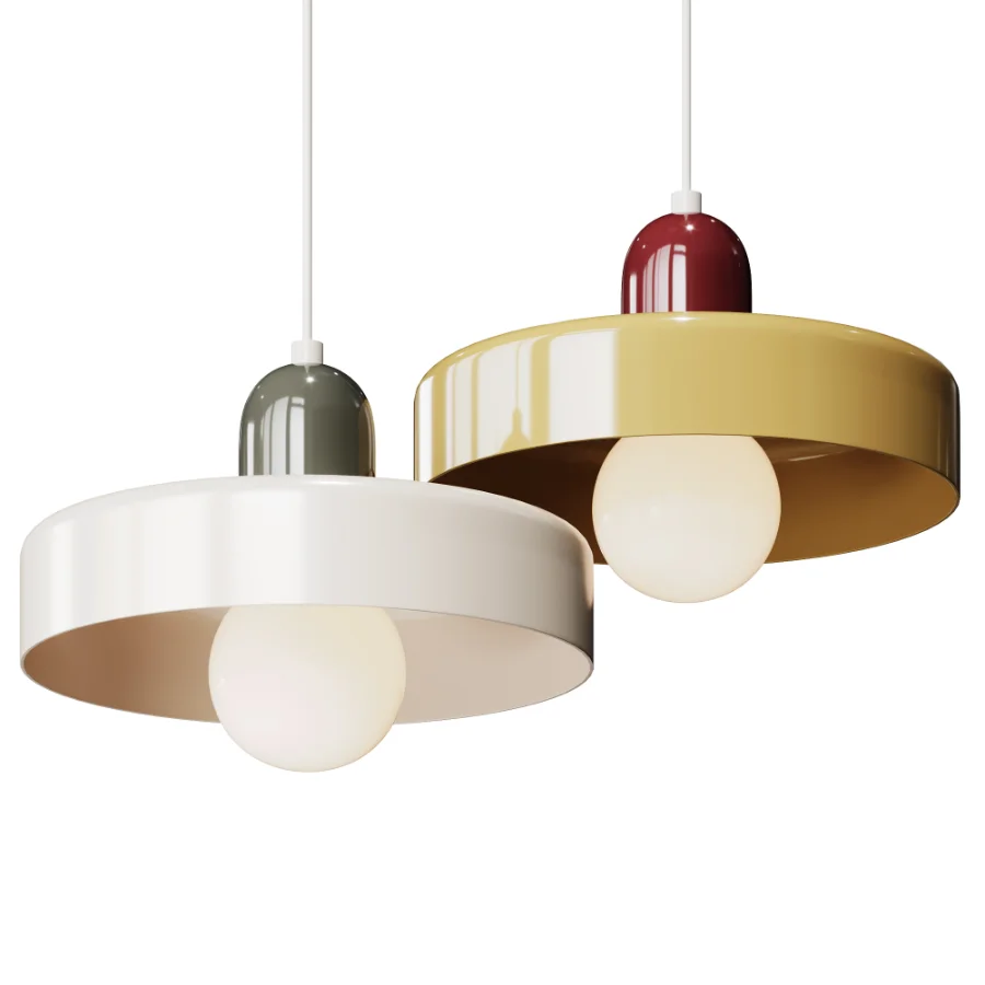 Bauhaus Stained Glass Pendant Light - Image 1