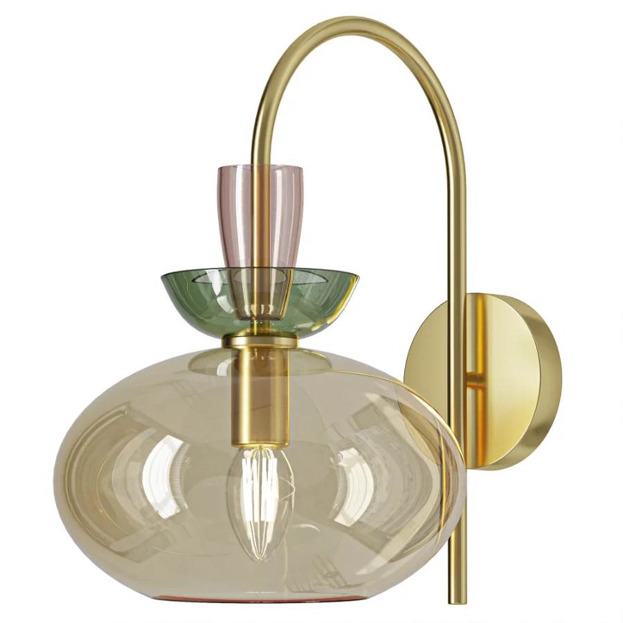 Nyra wall lamp made of colored glass - Image 1