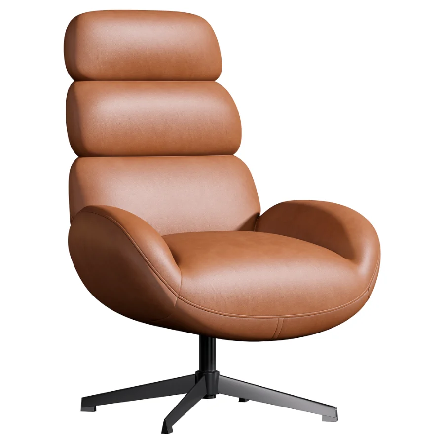 Kessen Velour Cream Swivel Chair - Image 3