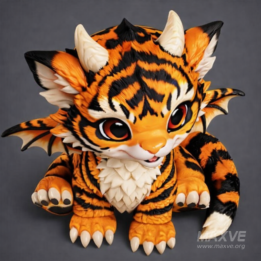 Cute Baby Tiger Dragon - Image 3