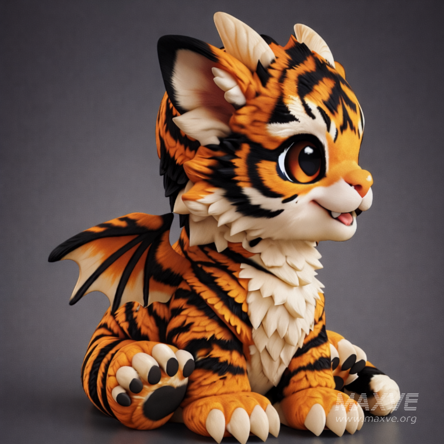 Cute Baby Tiger Dragon - Image 2