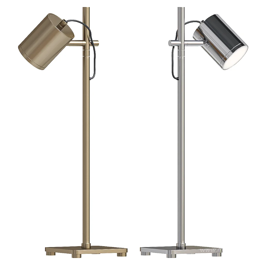 Adjustable nickel desk lamp - Image 1