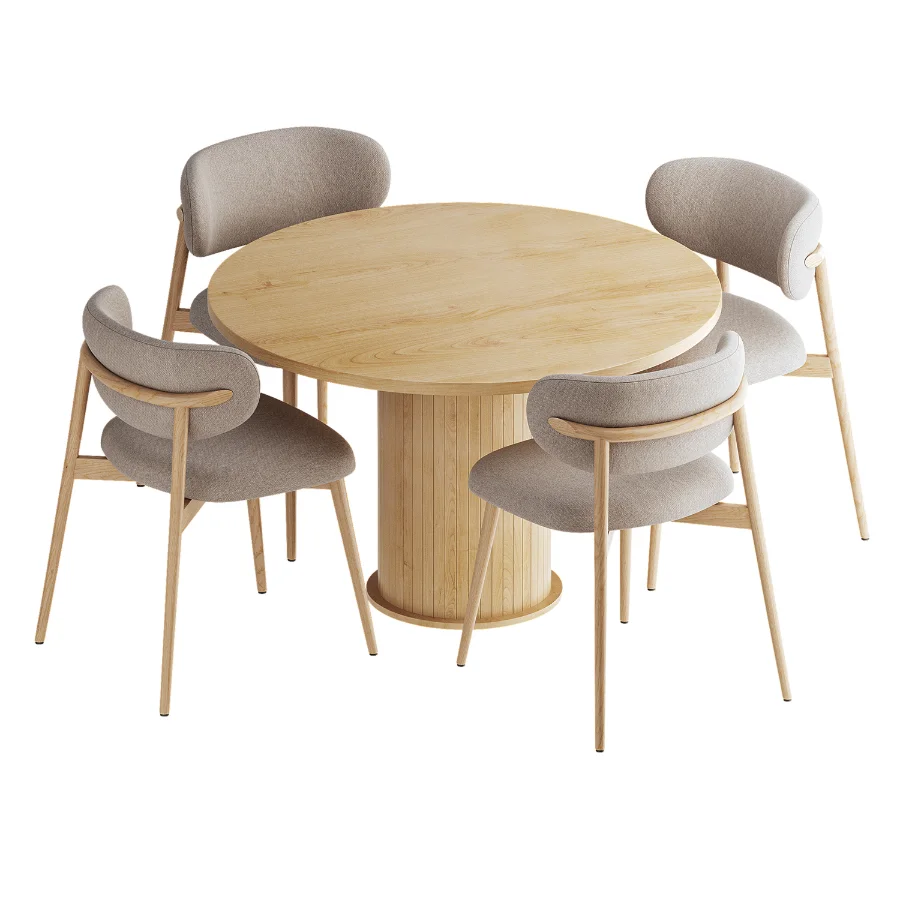 Ferrara Round Extendable Dining Chair and Table - Image 5