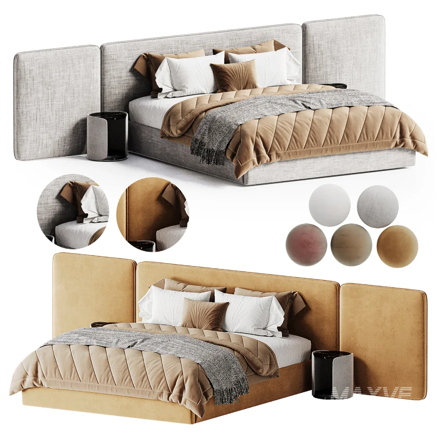 Japandi Modern Double Bed - Image 4