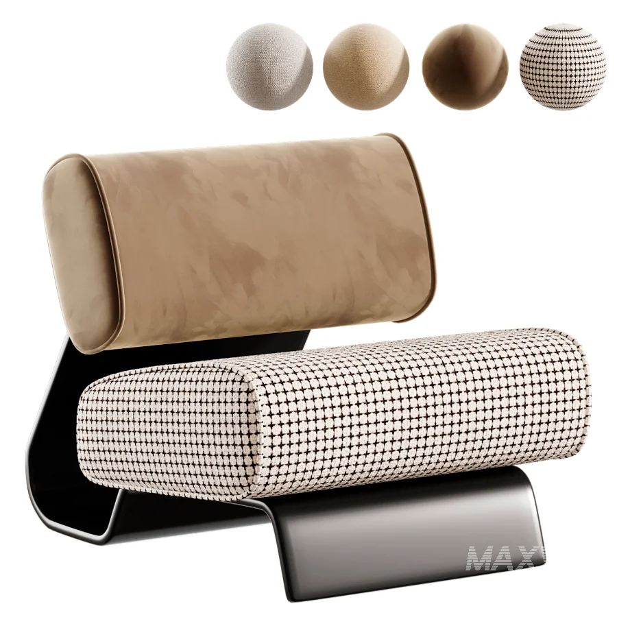 Fabric Lounge Chair - Image 1