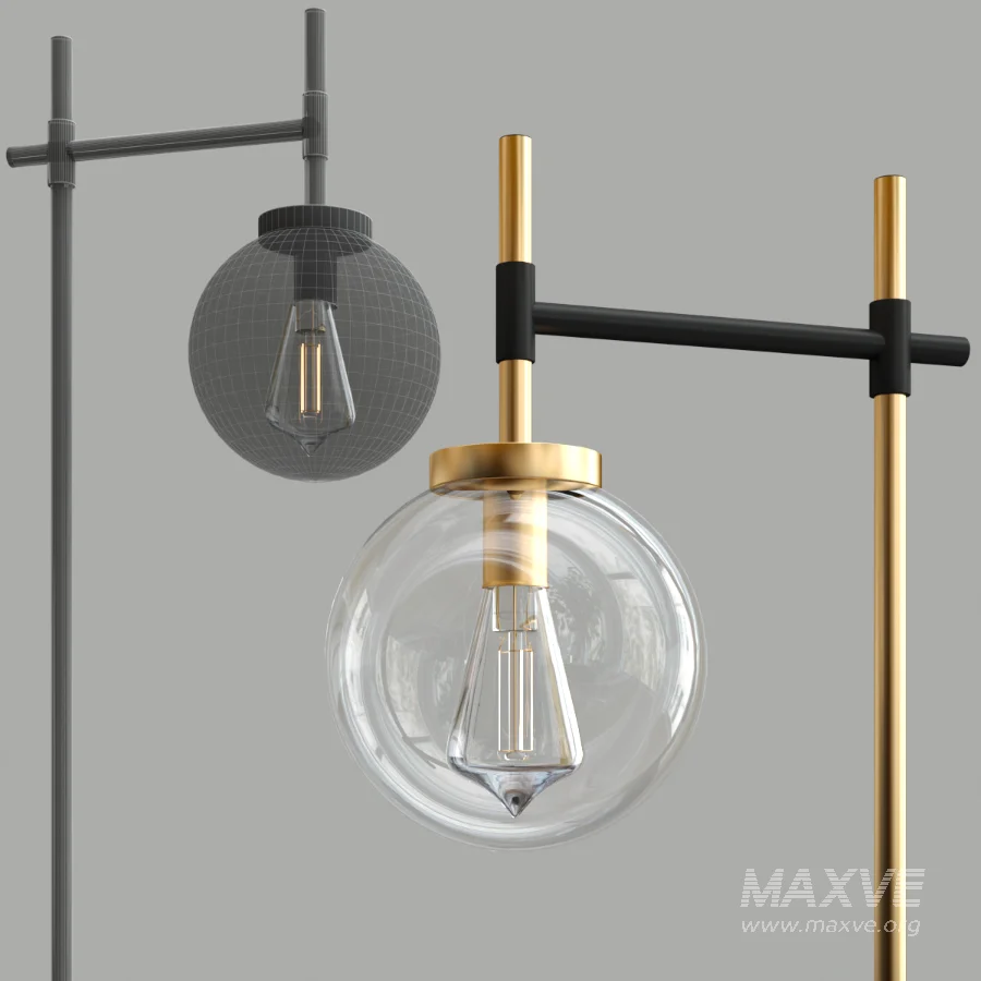 Camryn Glass Globe Floor Lamp - Image 1