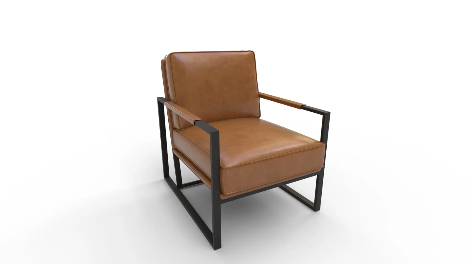 Gaines Top Grain Leather Armchair - Image 1