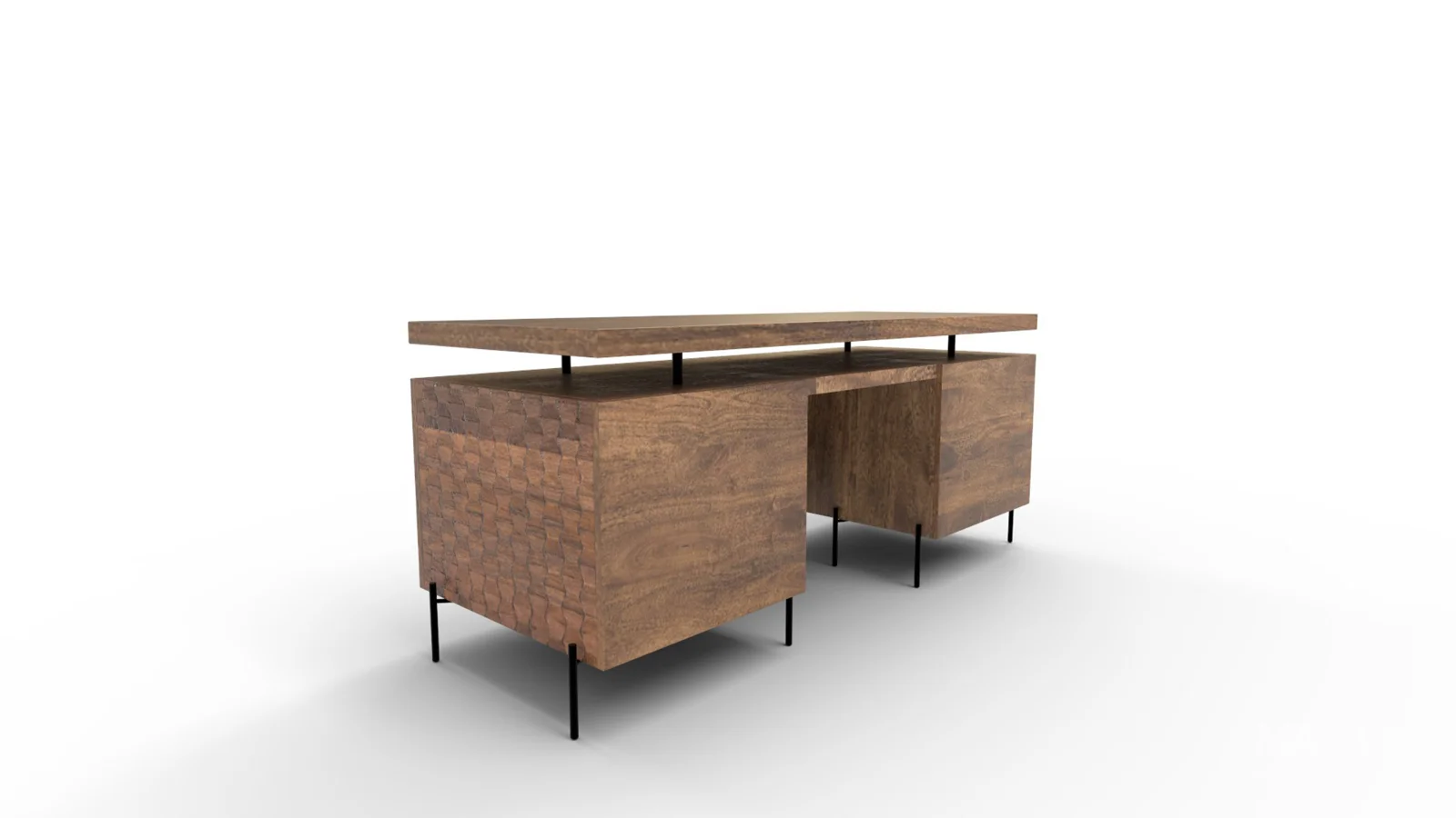 Raffael Carved Wood Executive Desk - Image 4