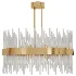 Sabina Satin Brass Round Chandelier - Thumbnail 1