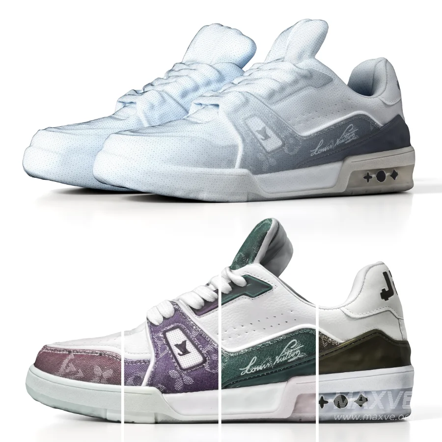 Minimal Sneakers with Denim Design - Image 7