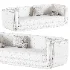 Clementine Dove Grey Woven 3 Seater Fabric Sofa - Thumbnail 2