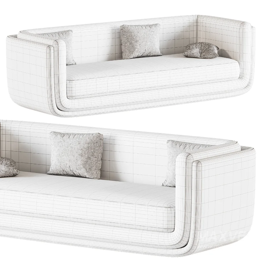 Clementine Dove Grey Woven 3 Seater Fabric Sofa - Image 2