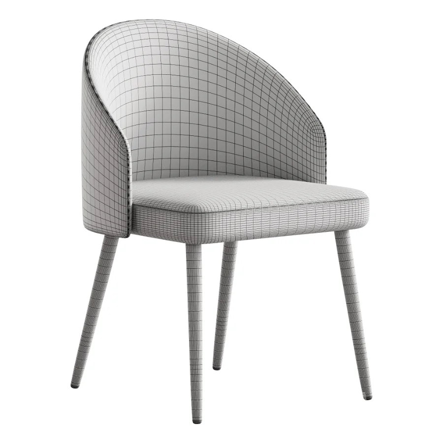 Simple Arm Chair with Upholstered Seat - Image 7