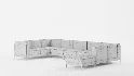 Bouffard Melrose Modular U Shape Sectional with Ottoman - Thumbnail 11
