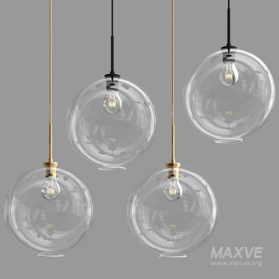 Sculptural Glass Globe Pendant - Image 3