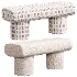 Plum Boucle Green Bench - Thumbnail 3